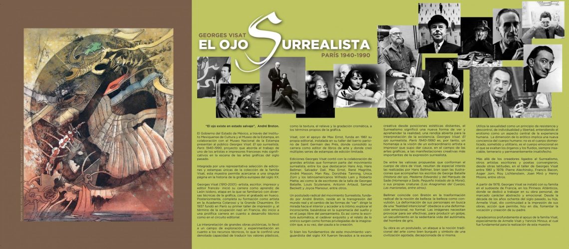 Exposition Georges Visat-El ojo surrealista au Musée de Toluca, Mexique du 15 mai au 31 juillet 2014